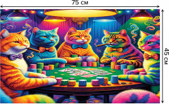 Коврик придверный «Кошачий покер» - Фото 1