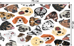 Коврик придверный «Мордочки собак» - Фото 1