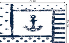Коврик придверный «Морская композиция с якорем» - Фото 1