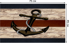 Коврик придверный «Наклоненный якорь» - Фото 1