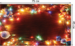 Коврик придверный «Новогодние гирлянды» - Фото 1