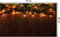 Коврик придверный «Новогодняя гирлянда» - Фото 1