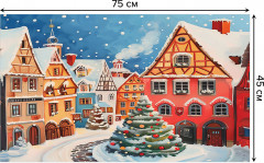 Коврик придверный «Новогодняя елка» - Фото 1