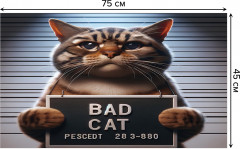 Коврик придверный «Плохой кот» - Фото 1
