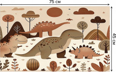 Коврик придверный «Сепия динозавров» - Фото 1