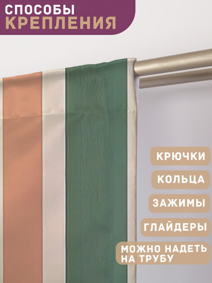 Комплект штор «Сухоцветы в полоску»