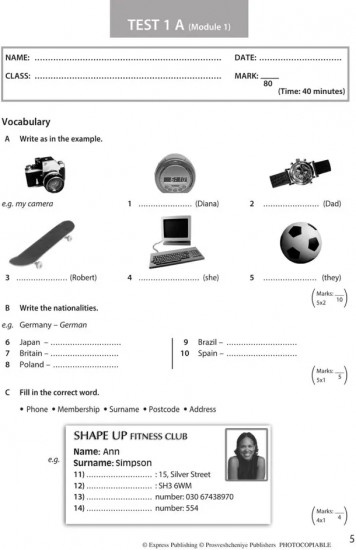 Английский язык. 6 класс. Spotlight. Test Booklet