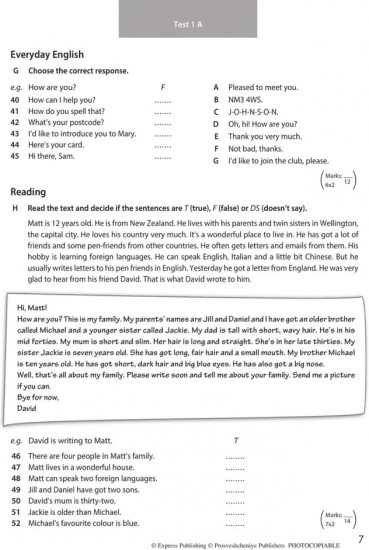 Английский язык. 6 класс. Spotlight. Test Booklet