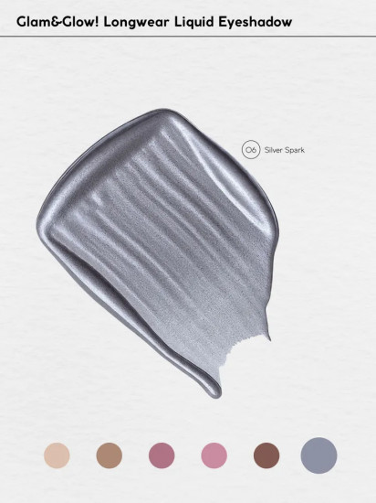 Тени для век кремовые «Longwear Liquid Eyeshadow», оттенок 06 Silver Spark
