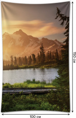 Фотопанно на стену «Деревянная дорога через лес» - Фото 1