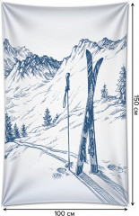 Фотопанно на стену «Лыжник отдыхает» - Фото 1