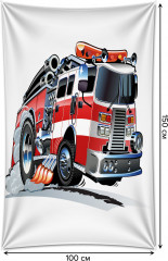 Фотопанно на стену «Пожарная машина в пути» - Фото 1