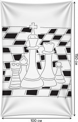 Фотопанно на стену «Фигуры на шахматной доске» - Фото 1