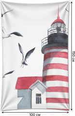 Фотопанно на стену «Чайки на маяке» - Фото 1