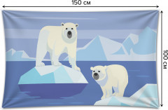 Фотопанно на стену «Медведи на льдинах» - Фото 1
