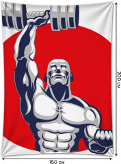 Фотопанно на стену «Спортсмен с гантелей» - Фото 1