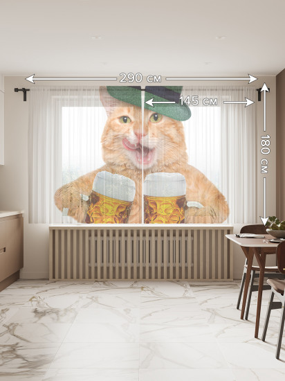 Комплект тюлей «Кот»