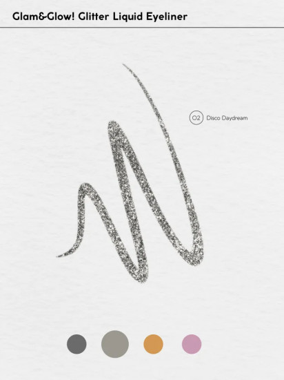 Подводка с блестками для глаз «Liquid eyeliner», оттенок 02 Disco Daydream