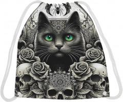 Сумка-мешок для обуви и вещей «Готическая кошка» - Фото 1