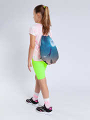 Сумка-мешок для обуви и вещей «Кот прыгает на луну» - Фото 3