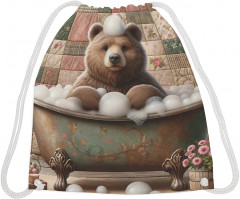 Сумка-мешок для обуви и вещей «Мишка в ванной» - Фото 1