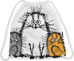 Сумка-мешок для обуви и вещей «Мохнатые коты» - Фото 1