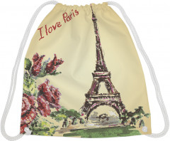 Сумка-мешок для обуви и вещей «Я люблю Париж» - Фото 1