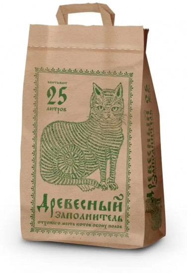 Наполнитель для кошачьего туалета на основе древесных гранул
