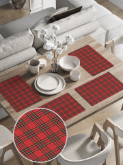 Комплект плейсматов «Красно-черная клетка» - Фото 2