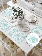 Комплект плейсматов «Бирюзовый цветок» - Фото 1