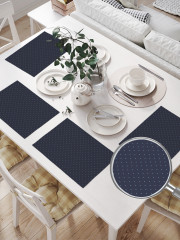 Комплект плейсматов «Горошек на синем фоне» - Фото 1