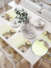 Комплект плейсматов «Осторожный ежик с грибом» - Фото 1