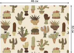 Комплект плейсматов «Полосатые кактусы в горшках» - Фото 2