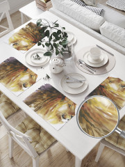 Комплект плейсматов «Портрет льва» - Фото 1