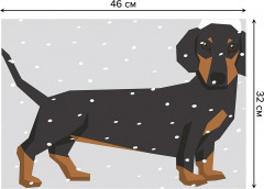 Комплект плейсматов «Такса в чепчике зимой» - Фото 2