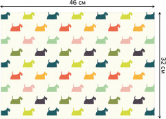 Комплект плейсматов «Цветной трафарет йоркшира» - Фото 2