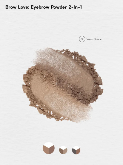 Тени для бровей «Eyebrow Powder 2in1», оттенок 01 Warm Blonde