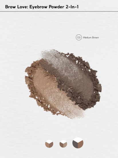 Тени для бровей «Eyebrow Powder 2in1», оттенок 03 Medium Brown