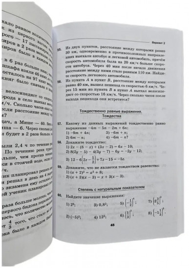 Алгебра. 7 класс. Базовый уровень. Дидактические материалы