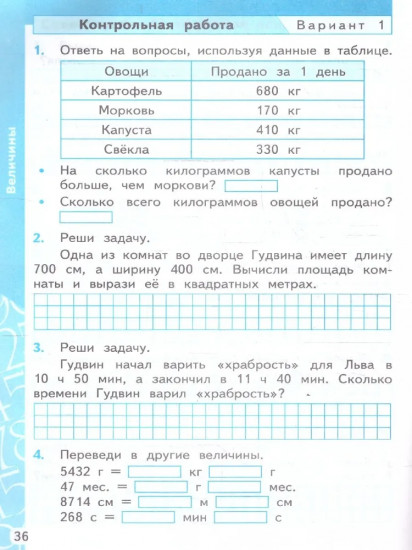Математика. 4 класс. Самостоятельные и контрольные работы