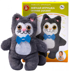 Игрушка из фетра и меха «Котик» - Фото 11