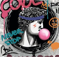 Сетка для игрушек в ванную «Граффити Давид» - Фото 1