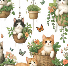 Сетка для игрушек в ванную «Котики в горшках» - Фото 1