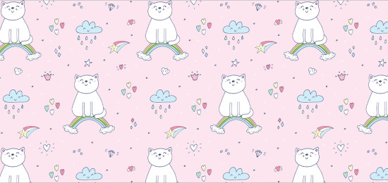 Корзина для хранения игрушек «Кот на радуге»