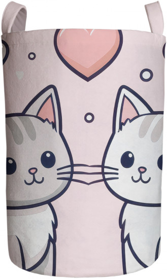 Корзина для хранения игрушек «Котики ждут любовь»
