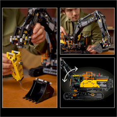 Конструктор Technic 42215 Экскаватор Volvo EC500 Hybrid. Volvo EC500 Hybrid Excavator - Фото 7