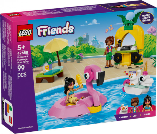 Конструктор LEGO® 42658 Веселье в бассейне с единорогом и фламинго