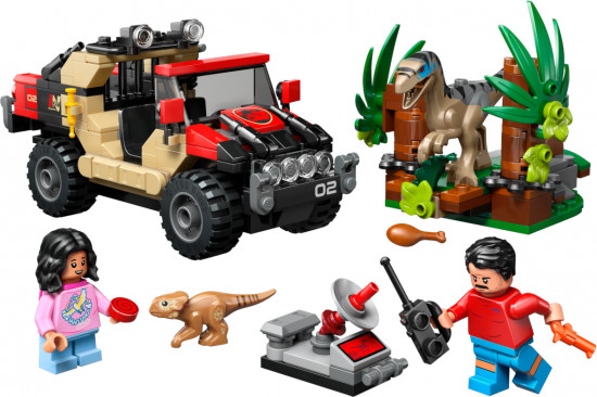 Конструктор LEGO® 76972 Побег от раптора в бездорожье