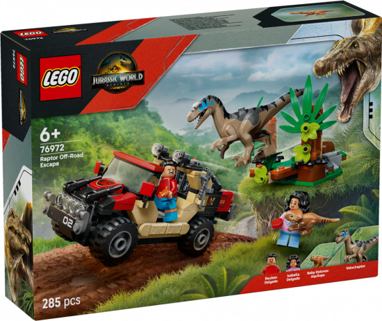 Конструктор LEGO® 76972 Побег от раптора в бездорожье