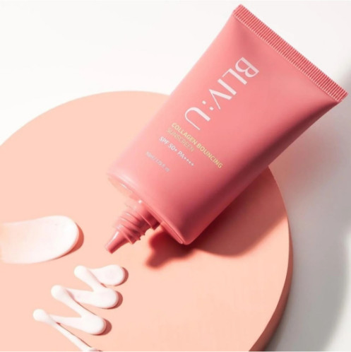 Коллагеновый солнцезащитный крем для лица с пептидами SPF50+ «Collagen Bouncing Sunscreen»